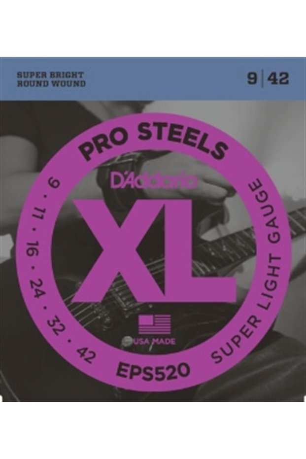 Eps520 Electric Guitar String Set, Xl, 9-42, Long Scale,