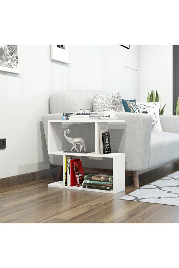 Lale Yan Sehpa Beyaz - 1