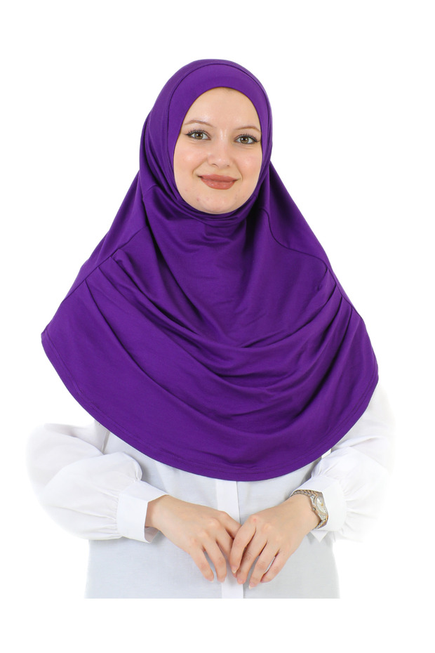 Long Ready to Wear Turban Soft Scarf Islamic Clothing Viscose - Purple