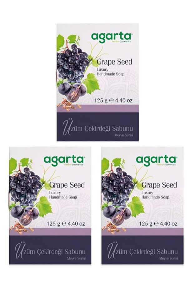 صابون بذور العنب الطبيعي 125 جرام × 3 قطع