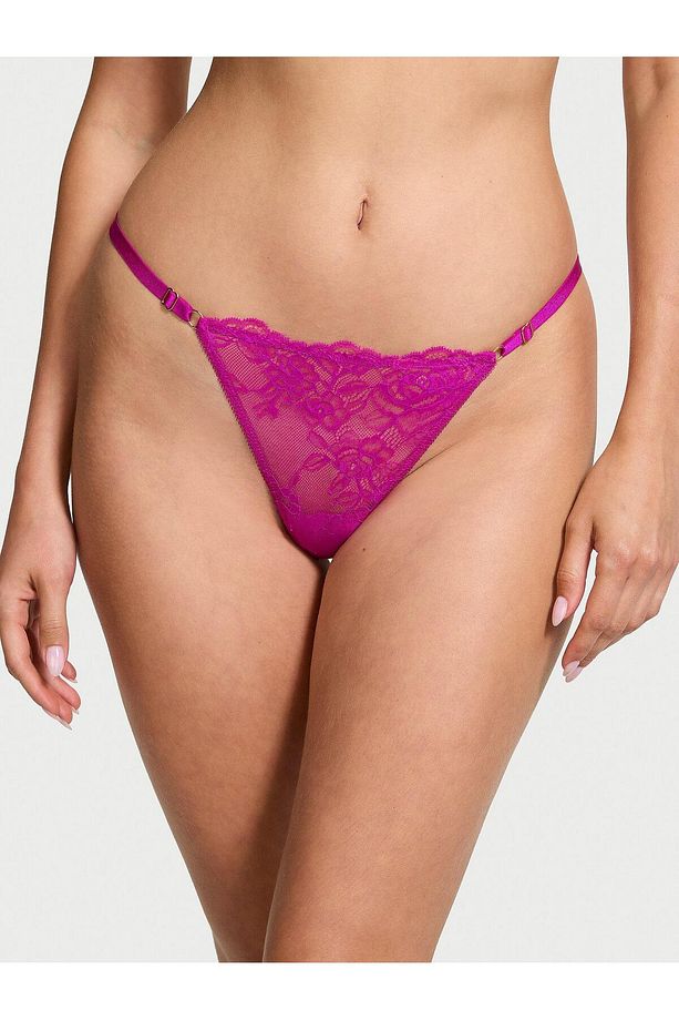 Gül Dantelli Ayarlanabilir V-String Külot - 1