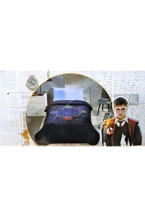 Lisanslı Tek Kişilik Çocuk Battaniye (155X215)-harry Potter Lacivert - 3