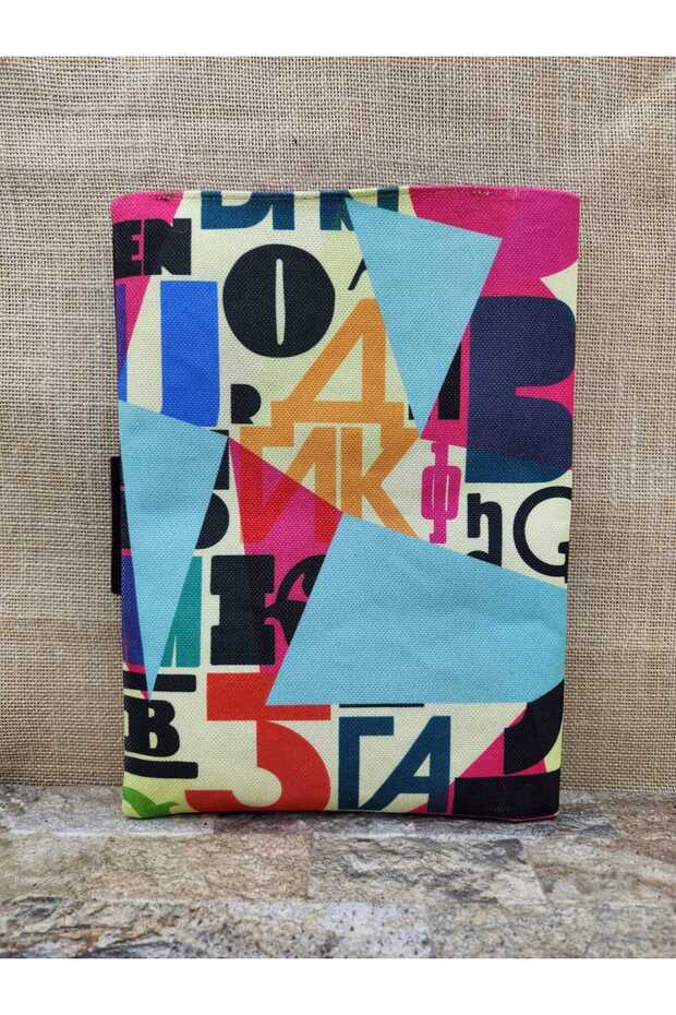 Cubic Letters Patterned Organizer & Tablet Case - 6