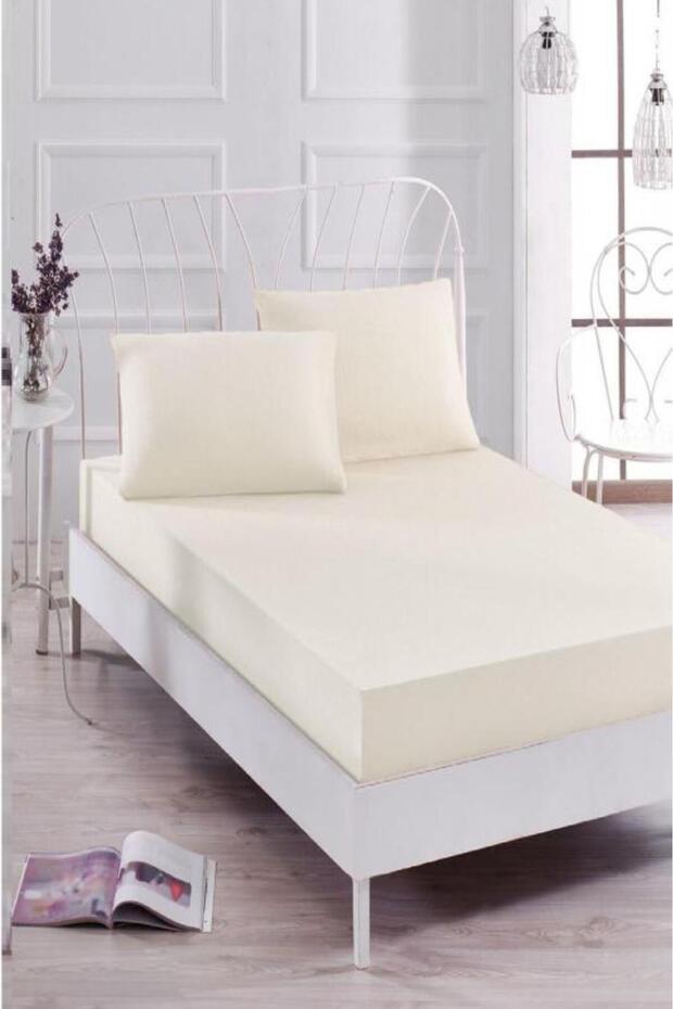 Double Towel Sheet Set Color Cream 150x200 Cm