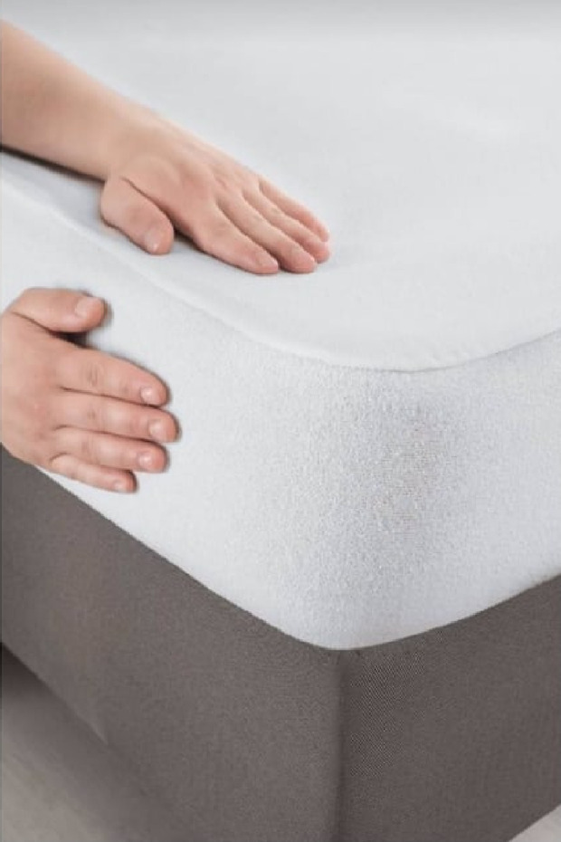 غطاء سرير مزدوج مقاس 150×200 سم من القطن المقاوم للماء