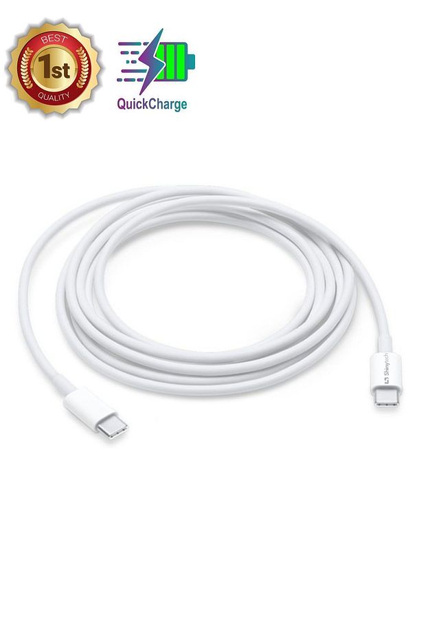 Apple Iphone 15 16 Uyumlu Şarj Kablosu Usb-c To Usb-c Type-c (1M) Beyaz - 4