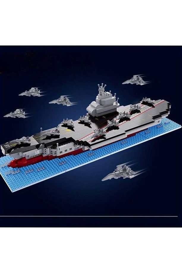 Fujian Savaş Gemisi 3D BUILDING BLOCKS 869 Parça 6+ YAŞ Puzzle Tekne Gemi Hediye - 1