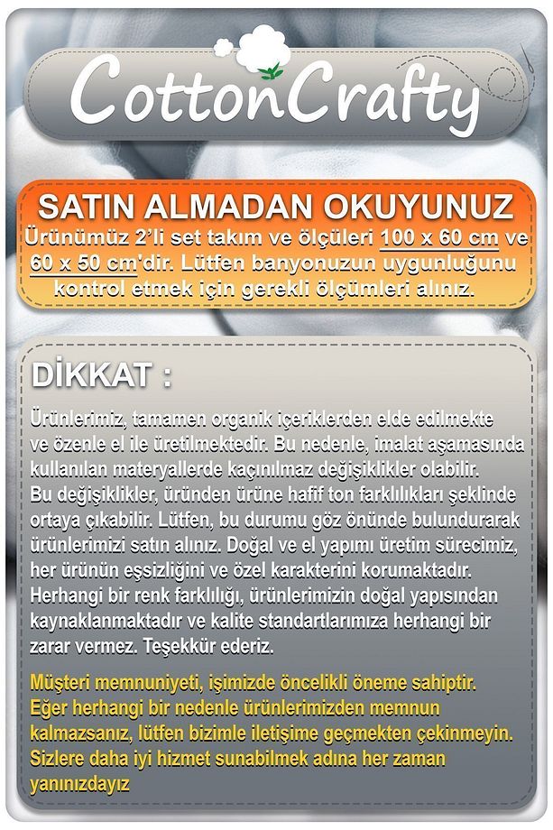 Pamuk Dokuma Banyo Paspas Seti, Banyo Halısı Domino 2 Li Set 60x100 - 60x50 - 7