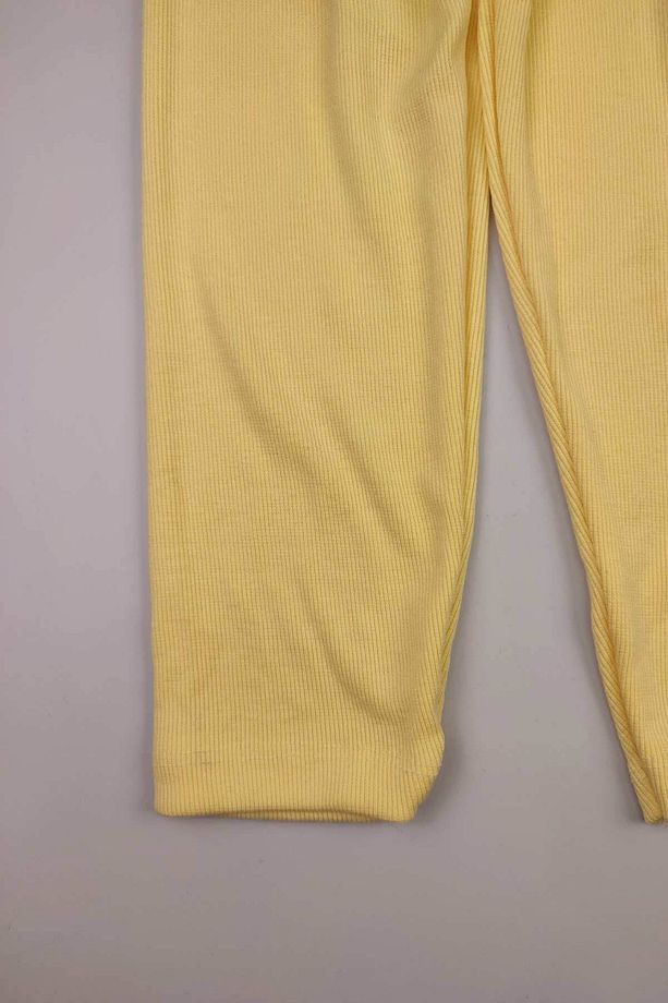 5 Ekle 4 Öde Mevsimlik Kiz Bebek Esnek Fitilli Pamuk Polyester Düz Tayt Tek Alt Pantolon Pijama14936 - 2