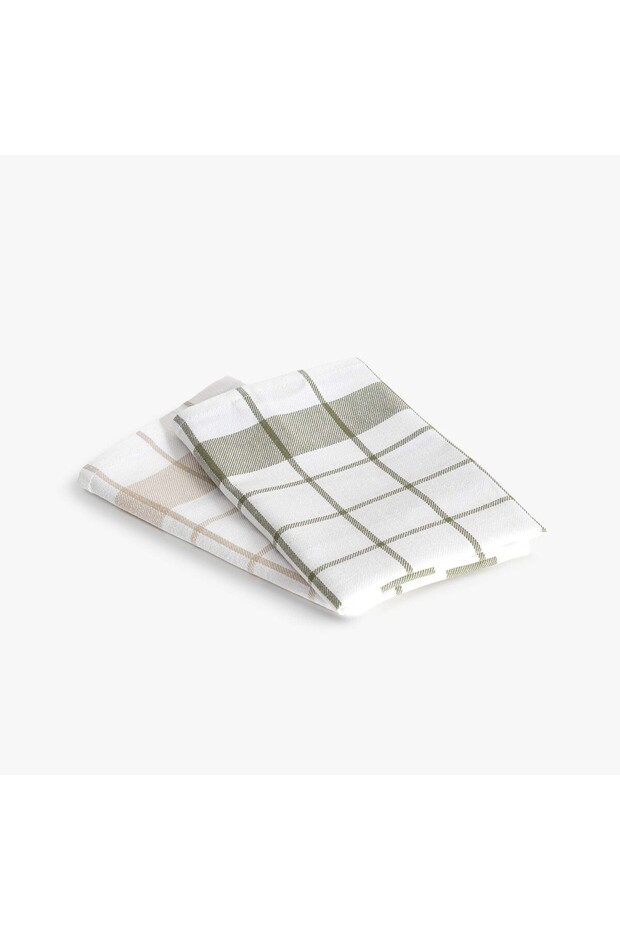 Esila 2-Pack Ultra Absorbent Drying Towel Beige / Green