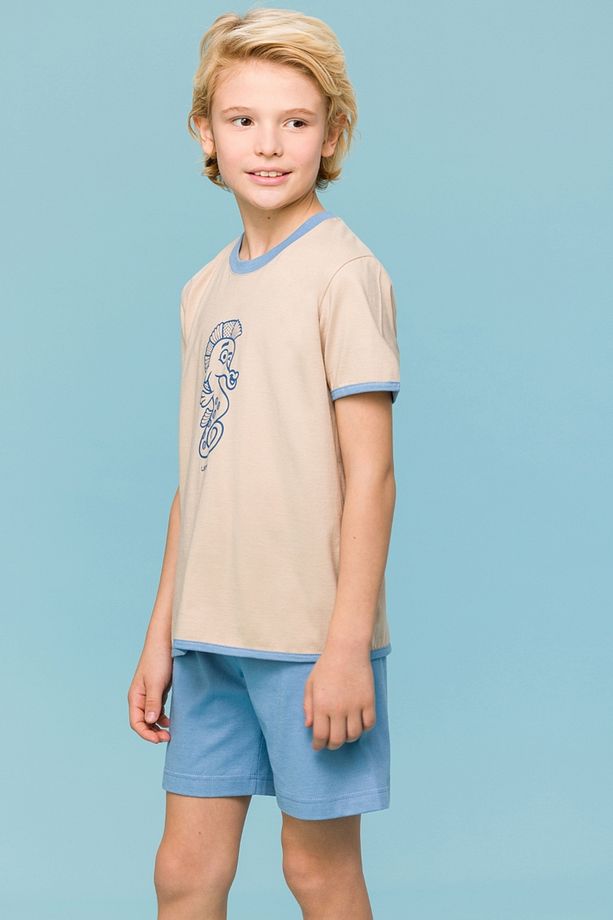 10-16 Yaş Erkek Çocuk Pijama-Psu - 210-Koyu Ekru - 3