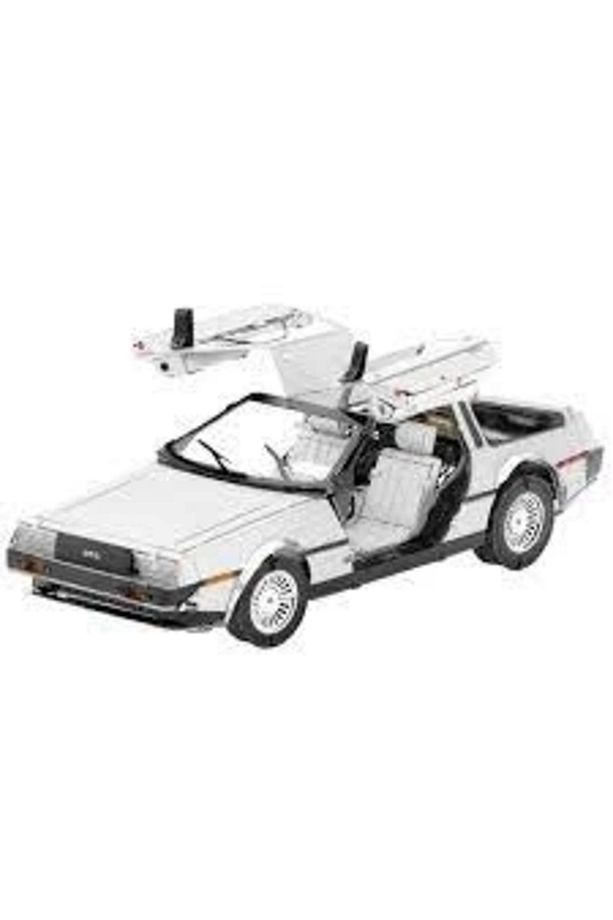 3D Metal Puzzle Bulmaca Geleceğe Dönüş Delorean Zaman Makinesi Araba Modeli Yapı Seti - 2
