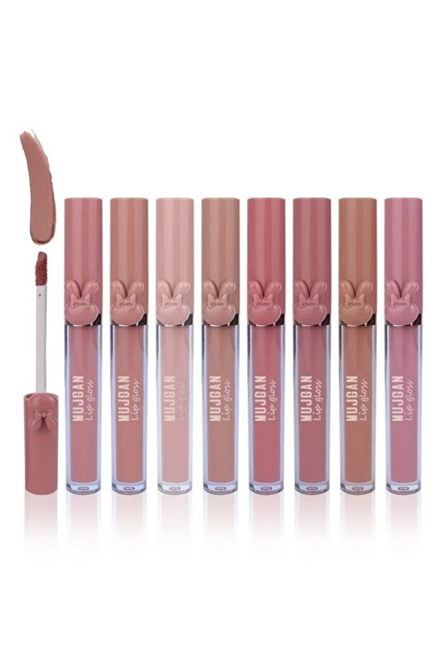 8-Piece Liquid Lipstick Set with Hat Design