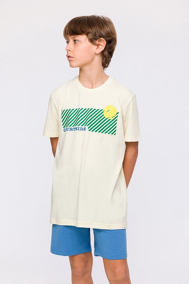 10-16 Yaş Erkek Çocuk Pijama-Qpa - 131-Ekru - 1