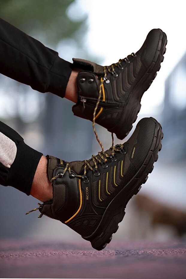 Khaki Unisex 3d Gumowe Buty Trekkingowe 00128055 - 5