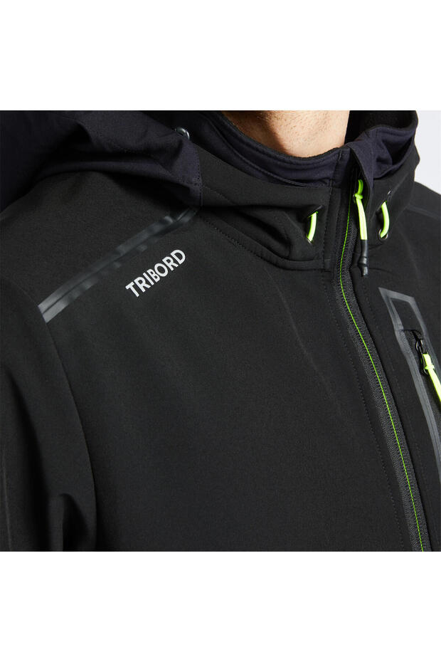 معطف سوفت شيل للرجال - أسود - سيلينج 500 - 7