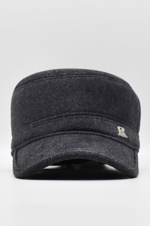 Winter Ear Cap Hat Flat Cap Gray - 4