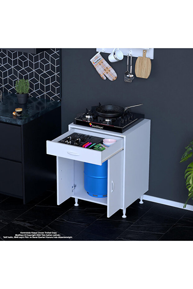 Birce Set Altı Dolap Beyaz - 1