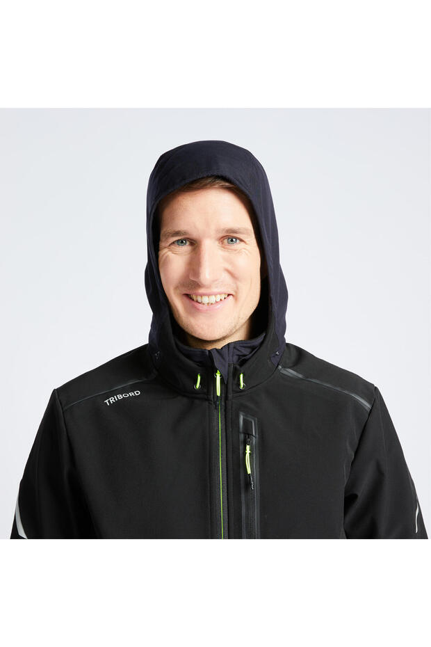 معطف سوفت شيل للرجال - أسود - سيلينج 500 - 5