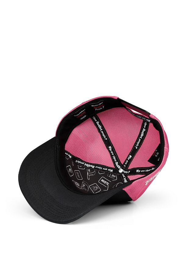 V1 Kaplan Logolu Siyah-pembe Trucker Şapka - 3