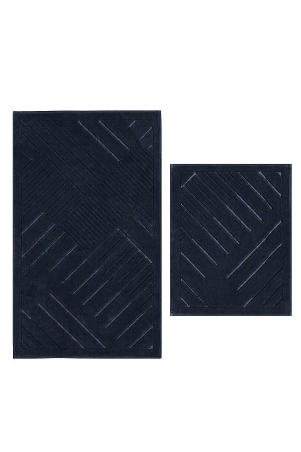 KAŞMİR HOME BERGEN ANTRASİT 2Lİ PAMUK BANYO PASPAS SETİ 60X100-50X60 - 1