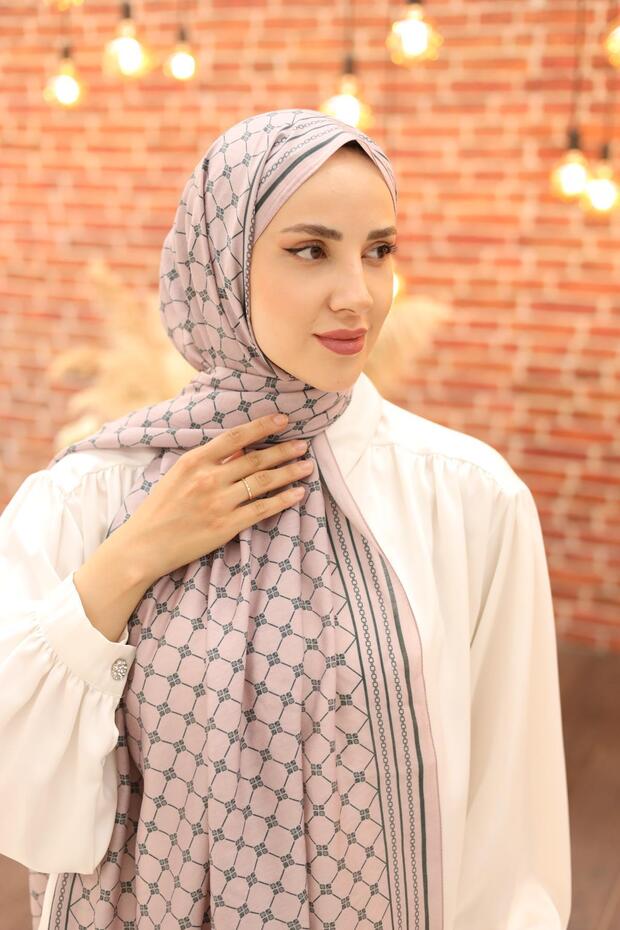 Olinda Shawl - 49005 - 27 Dusty Rose Anthracite