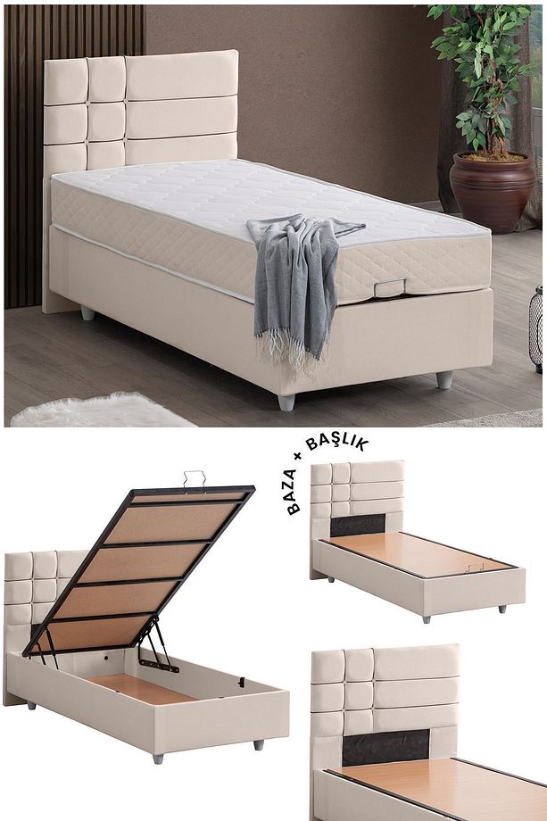 Almada Ikili Set, Tek Kişilik Baza Başlık Seti - 1
