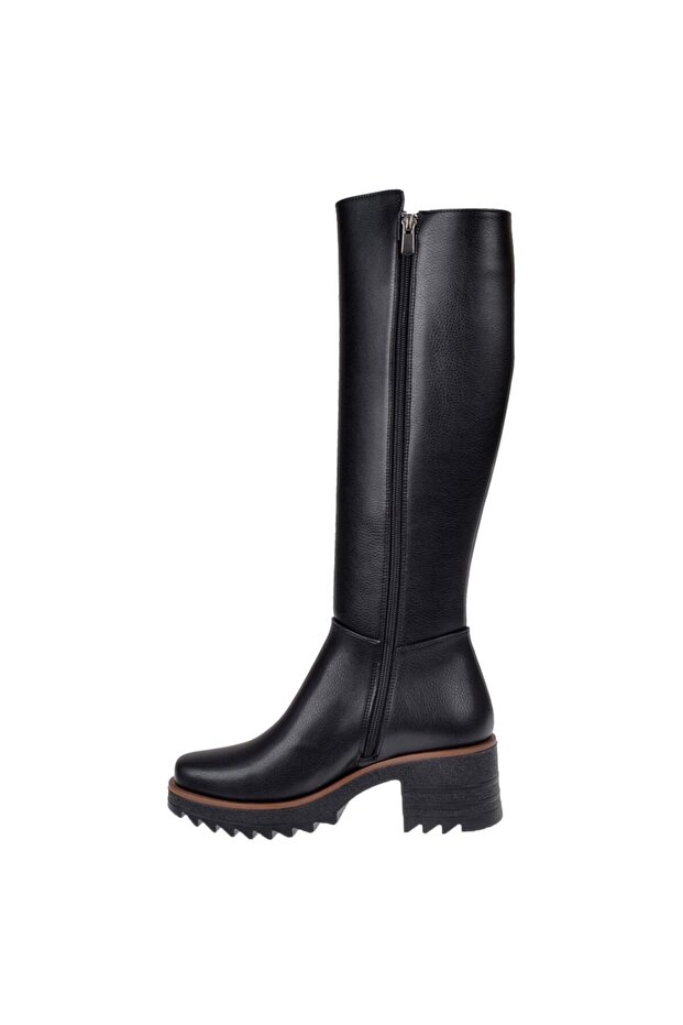 Kalın Topuklu Kadın Çizme İZ-1000 SİYAH - 3