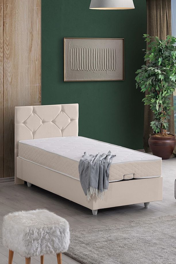 Glamis Tek Kişilik Baza Başlık Letto Yatak Seti - 3