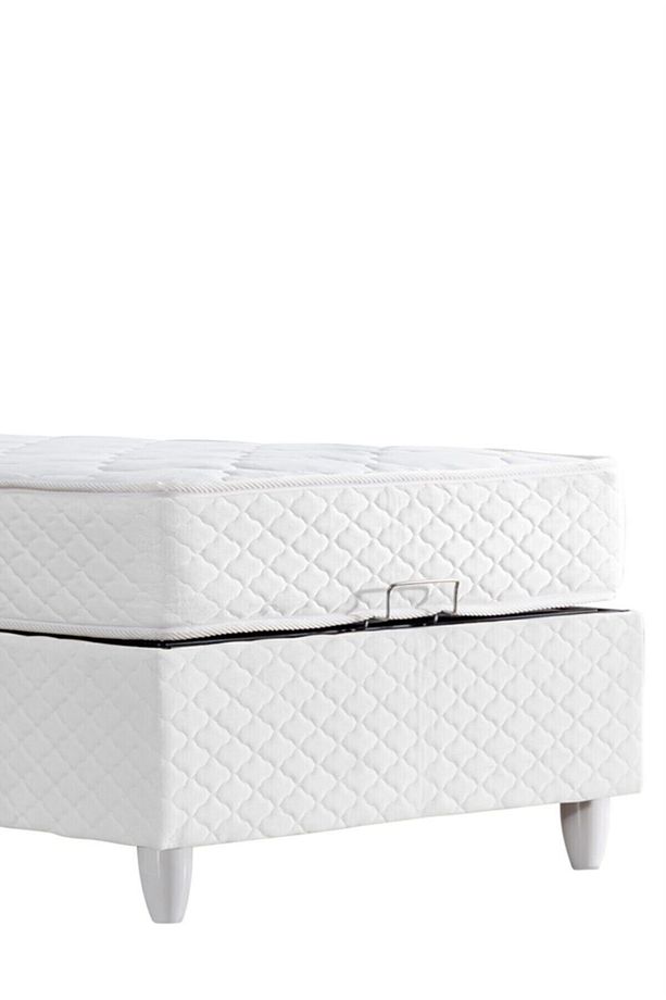 Baza, Trend Tek Kişilik Baza Başlık Letto Yatak Seti - Beyaz - 5