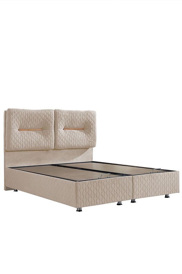 Astra Ikili Set, Çift Kişilik Baza Başlık Seti, Bej - 4