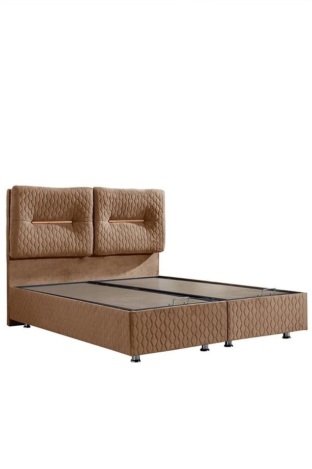 Astra Ikili Set, Çift Kişilik Baza Başlık Seti, Açık Kahve - 4