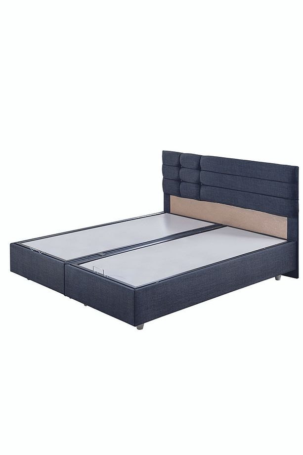 Viyana Çift Kişilik Baza Başlık Letto Yatak Seti Lacivert - 3