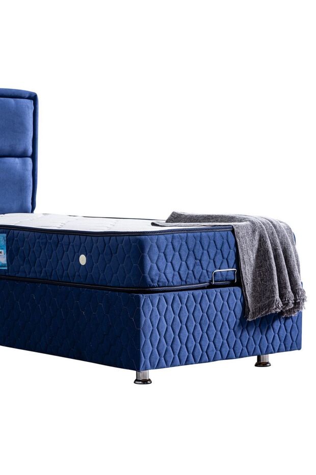Grand Ikili Set, Tek Kişilik Baza Başlık Seti, Lacivert - 5