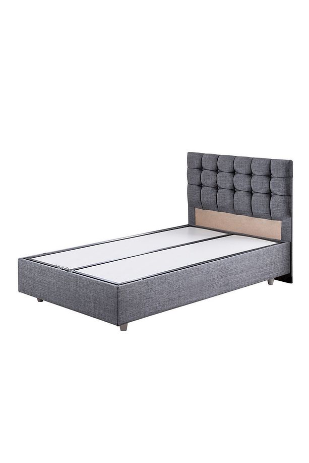 Venedik Tek Kişilik Baza Başlık Comfort Yatak Seti Gri - 4