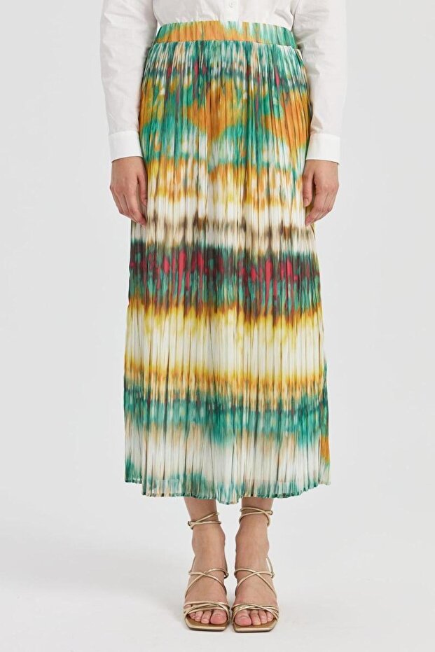 Beli Lastikli Piliseli Etek - 5