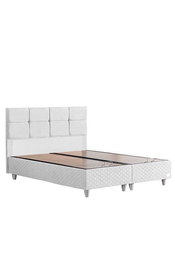 Baza, Gümüş Ikili Set, Tek Kişilik Baza Başlık - Beyaz - 3