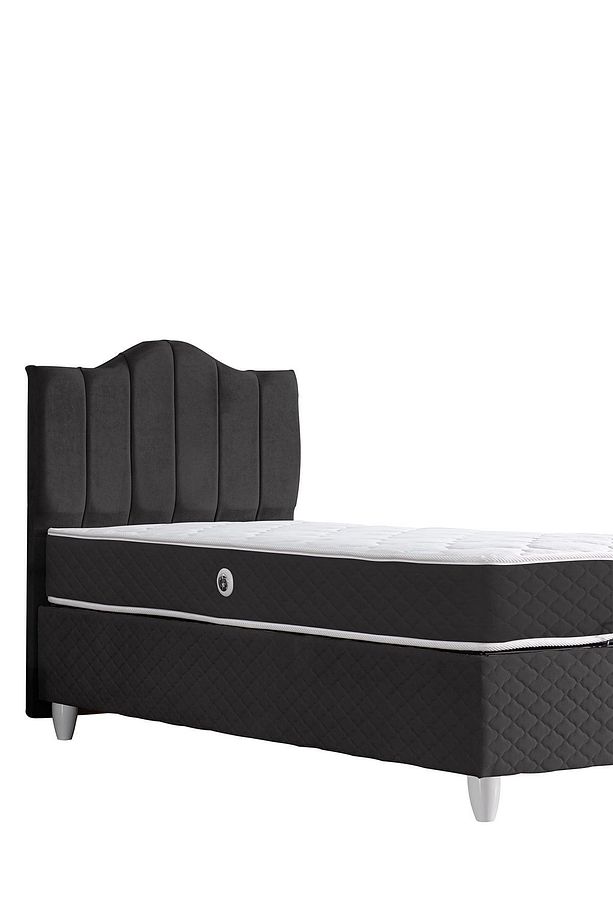 Baza, Trend Tek Kişilik Baza Başlık Letto Yatak Seti - Antrasit - 4
