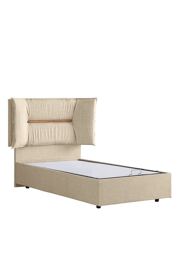 Lizbon Ikili Set, Tek Kişilik Baza Başlık Seti, Krem - 4