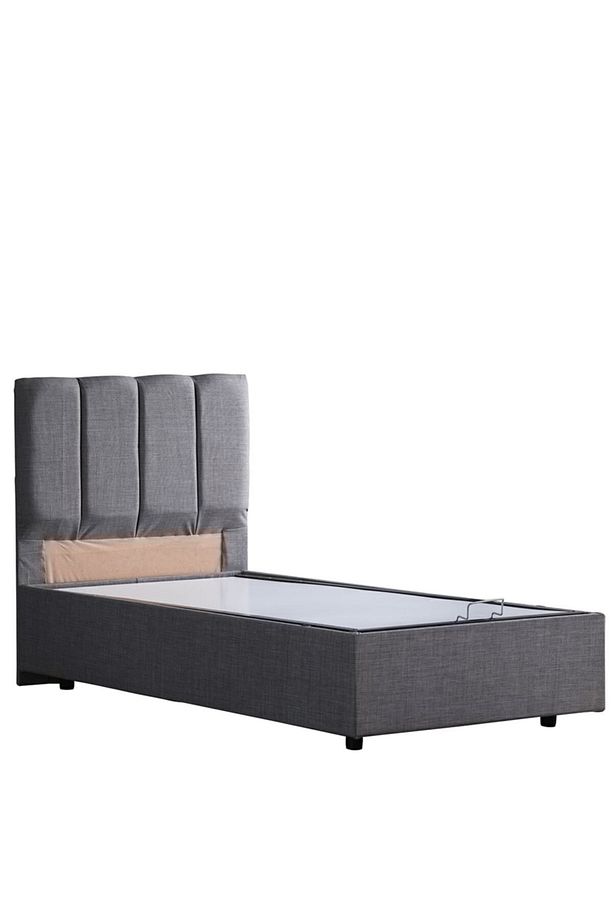 Defne Tek Kişilik Baza Başlık Comfort Yatak Seti, Gri - 5