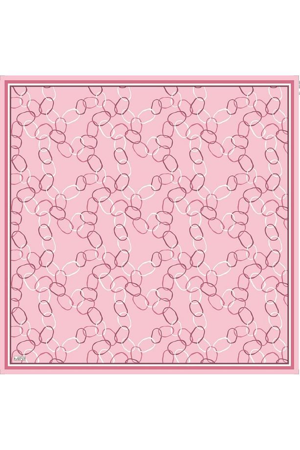 Soft Pembe Desenli Eşarp 6090-14 - 1