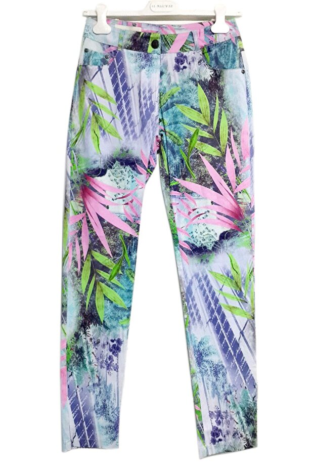 Almarwah Leaf Patterned Pants - 2