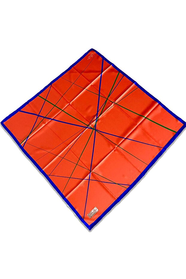 Orange Mixed Pattern Classical Scarf 1345-01 34857