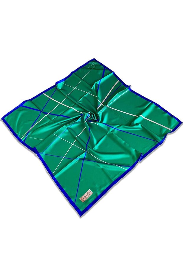 Classic Green Mixed Pattern Scarf - 1345-12 34437