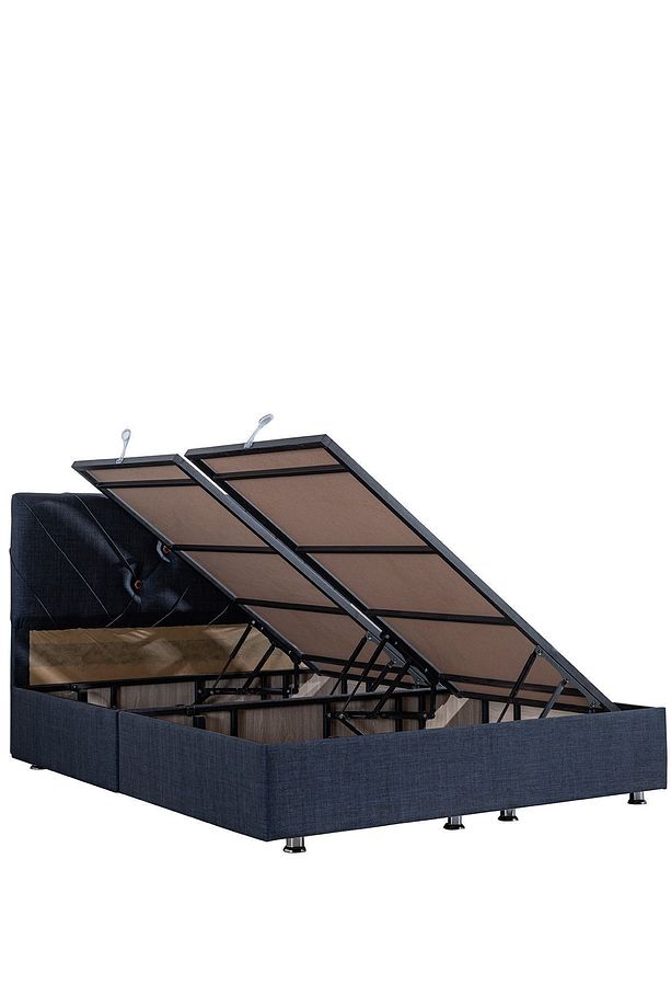 Lux Class Ikili Set, Çift Kişilik Yandan Açılır Baza Başlık Seti, Lacivert - 4