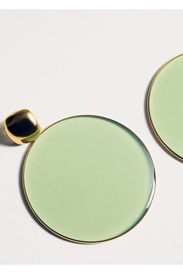 Maksi reçine yuvarlak küpe - 4