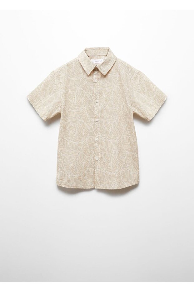 Düğmeli desenli gömlek - 2