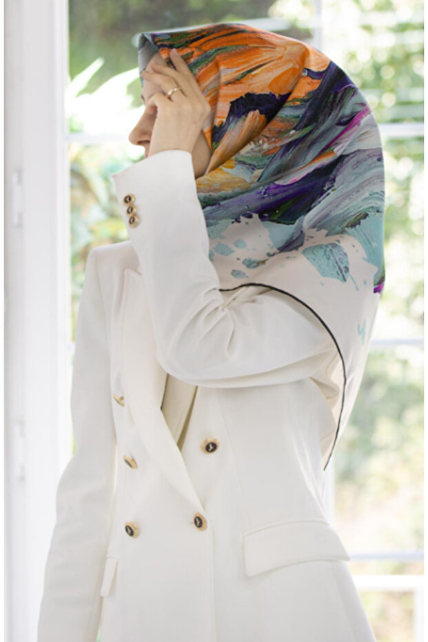 Twill İpek Eşarp - 1