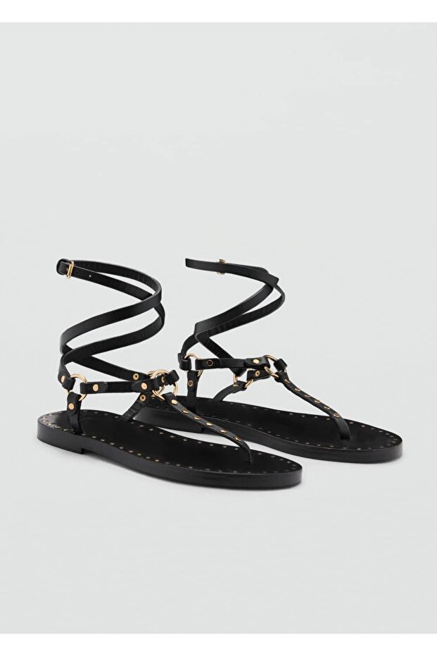 Leather banded sandals