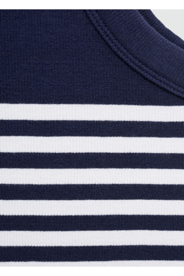 Çizgi desenli bluz - 6